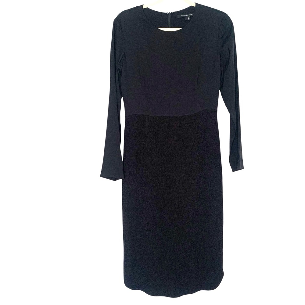 Theyskens’ Theory Black Long Sleeve Crepw Skirt Classic Size 2 Dress